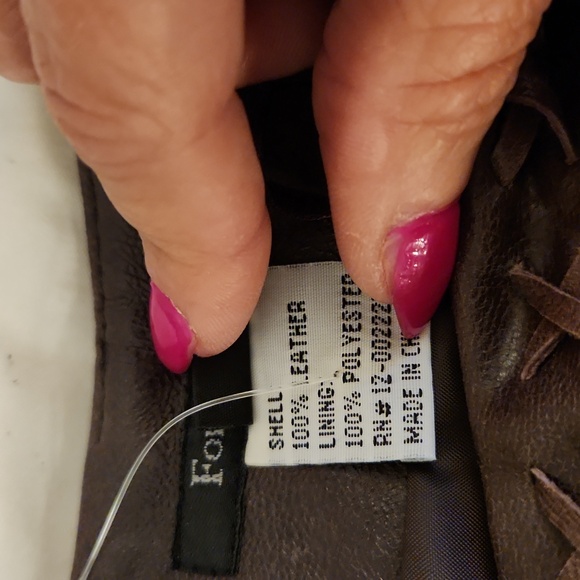 Genuine Leather brown pants size 2 - Picture 4 of 9